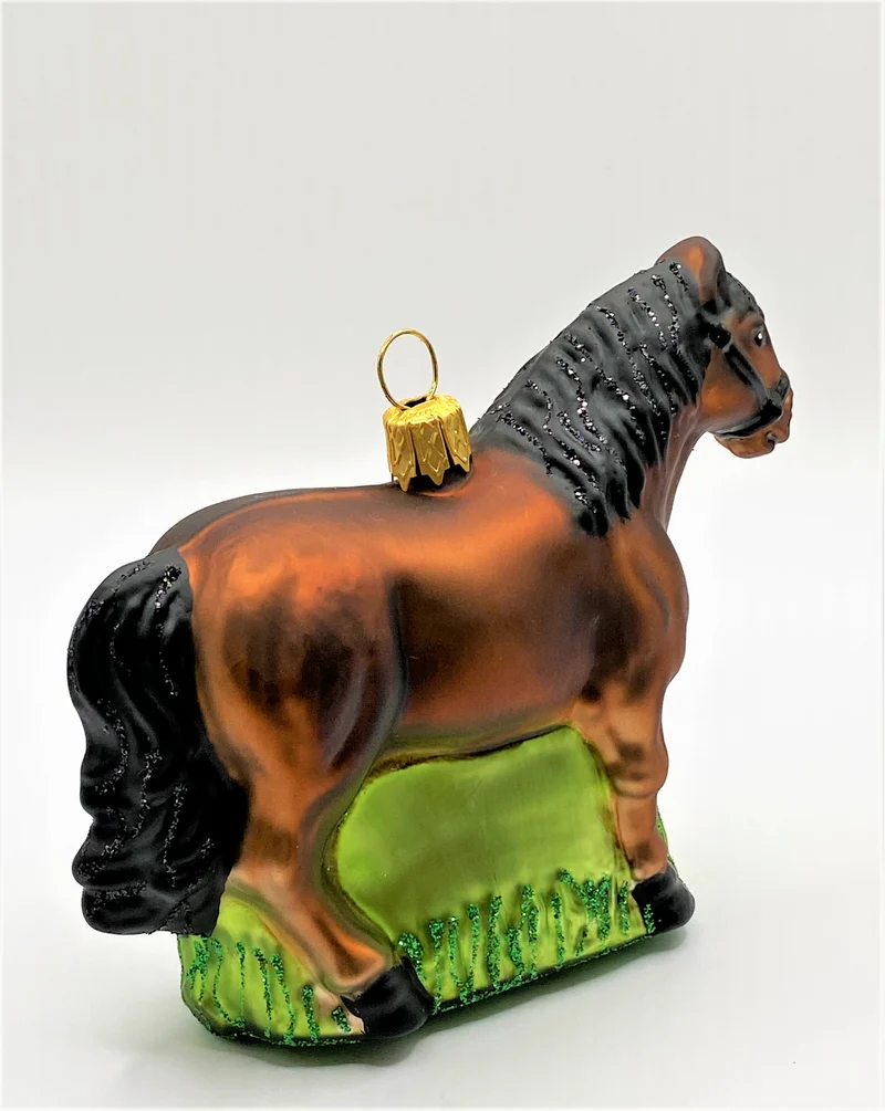 Braunes Pferd mit schwarzer Mähne