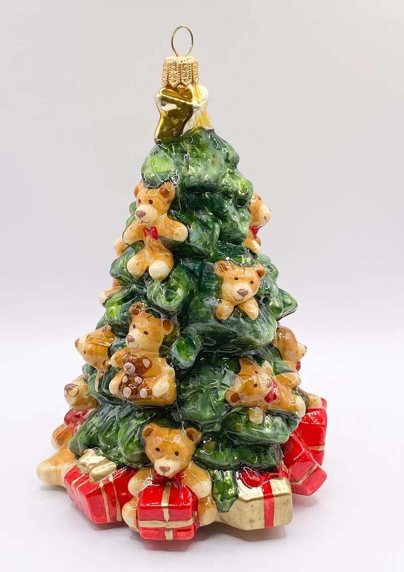 Weihnachtsbaum geschmückt mit Teddybären, KOMOZJA MOSTOWSKI