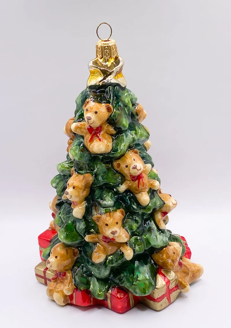 Weihnachtsbaum geschmückt mit Teddybären, KOMOZJA MOSTOWSKI