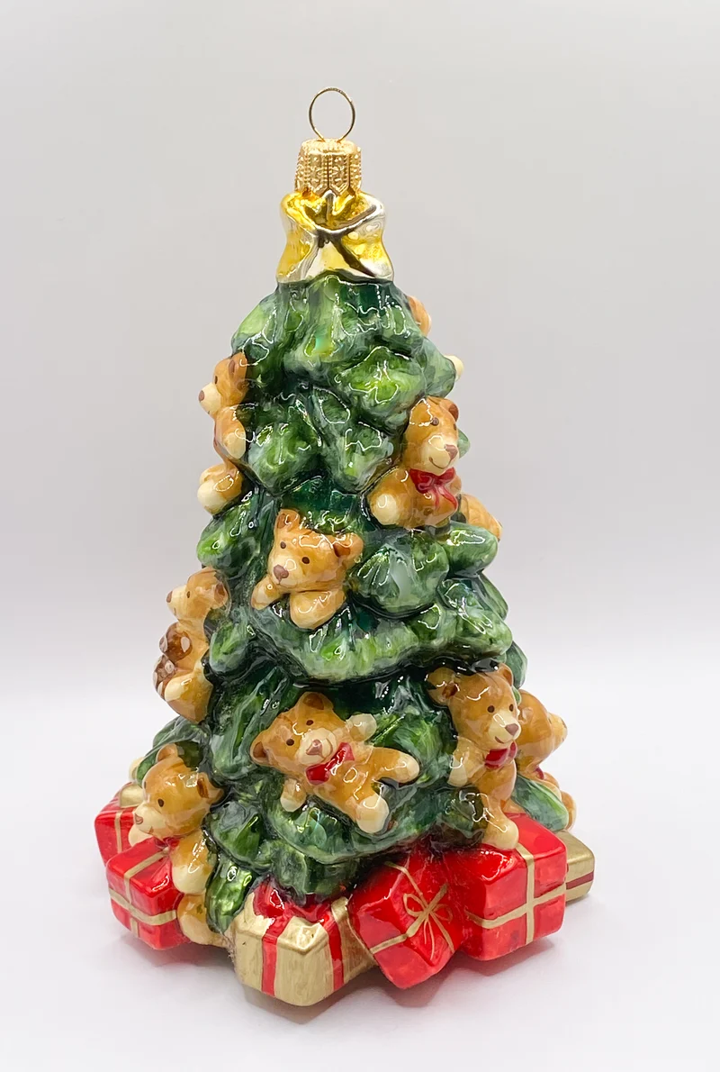Weihnachtsbaum geschmückt mit Teddybären, KOMOZJA MOSTOWSKI
