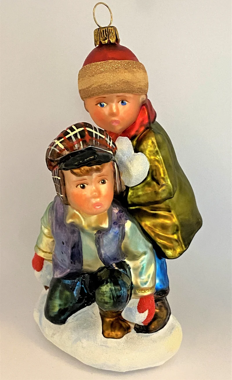 Die Jungs machen eine Schneeballschlacht , KOMOZJA MOSTOWSKI