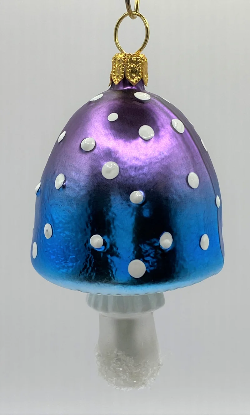 Violett blau getupfter Pilz