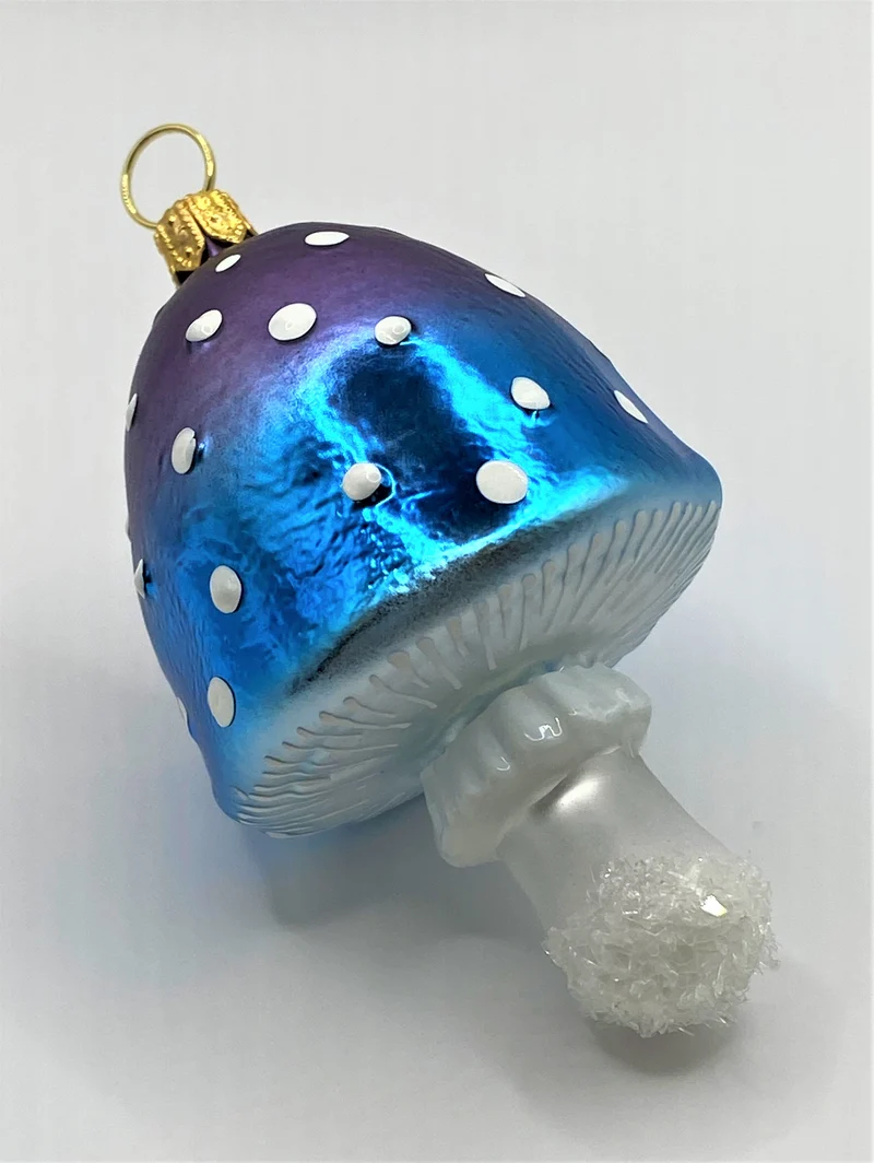 Violett blau getupfter Pilz