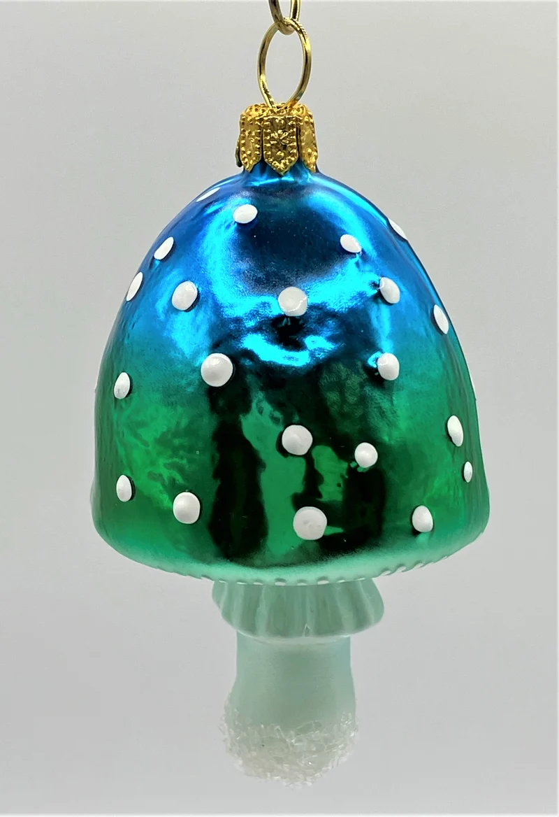 Blau grün getupfter Pilz