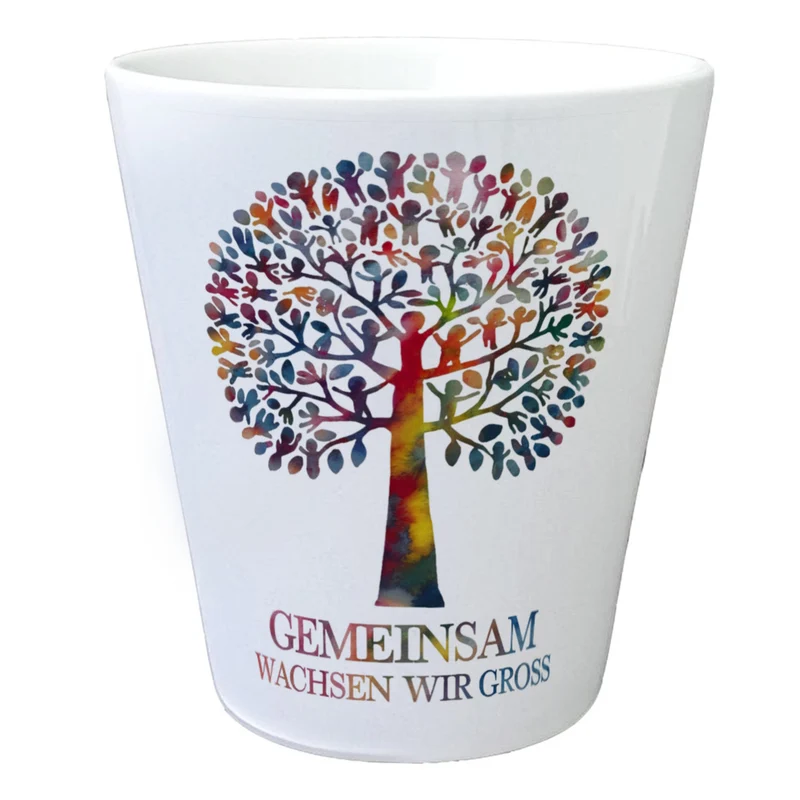 Gemeinsam wachsen Blumentopf