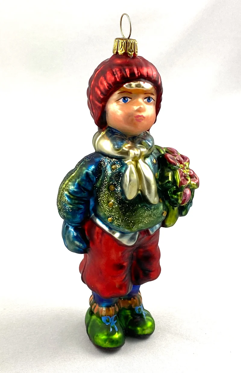 Junge mit blauer Jacke und Weihnachtsstern, KOMOZJA MOSTOWSKI