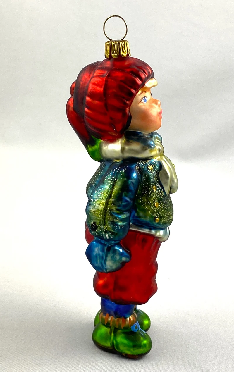 Junge mit blauer Jacke und Weihnachtsstern, KOMOZJA MOSTOWSKI