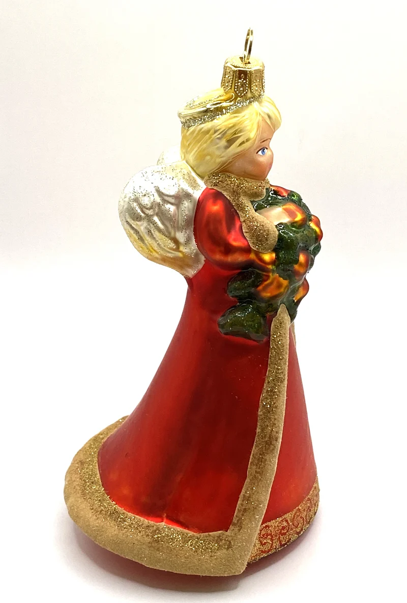 Engel im roten Kleid mit Blumen, KOMOZJA MOSTOWSKI