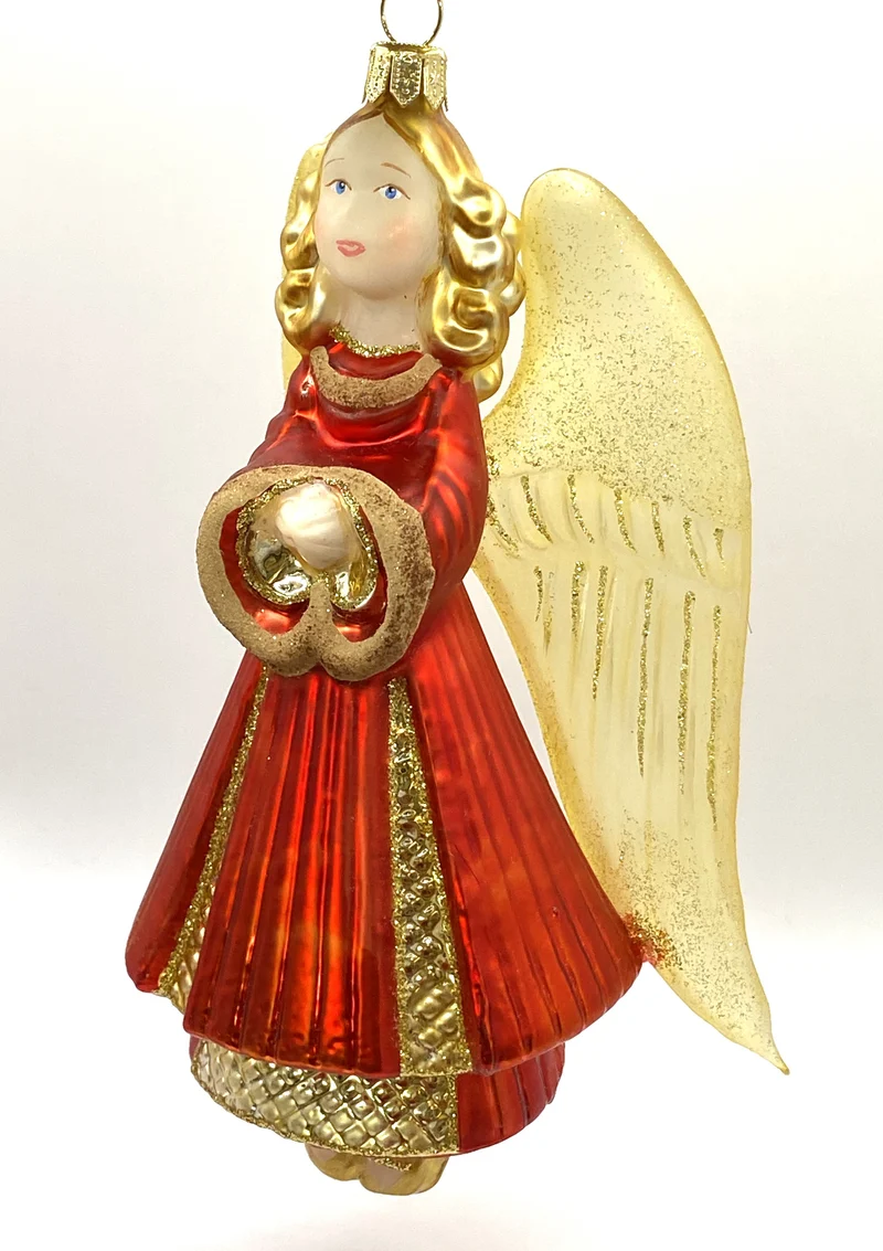 Schwebender Engel mit goldenen transparenten Flügeln, KOMOZJA MOSTOWSKI