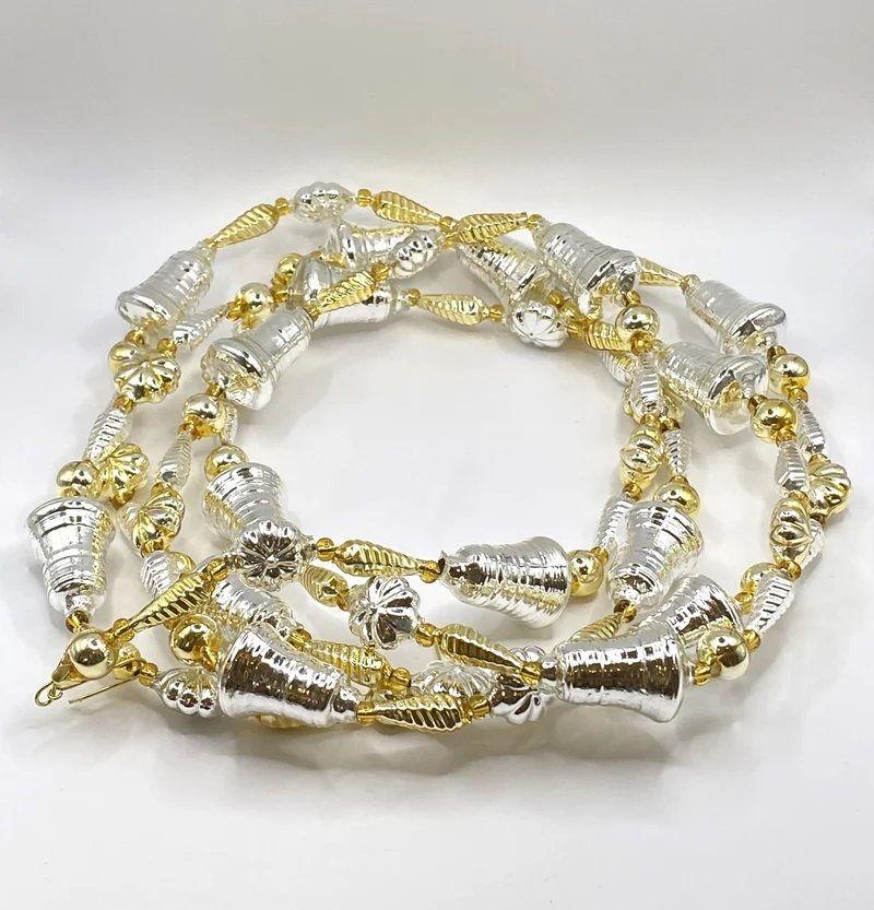 Gablonzer Christbaumkette Silber und Gold