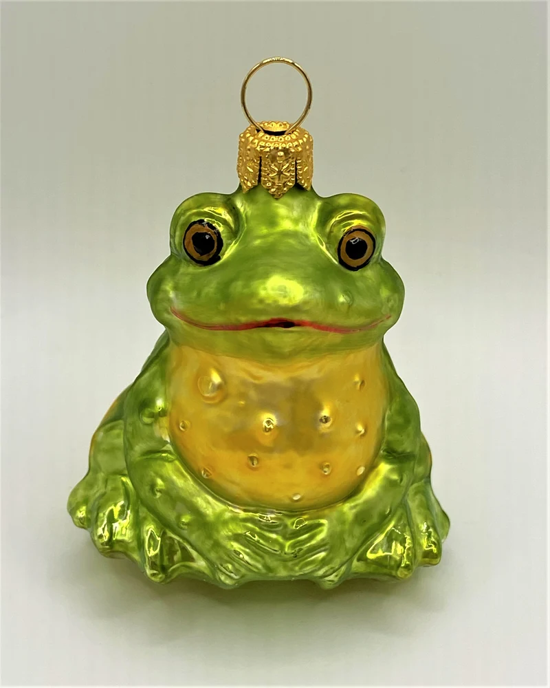 Fröhlicher hellgrüner Frosch