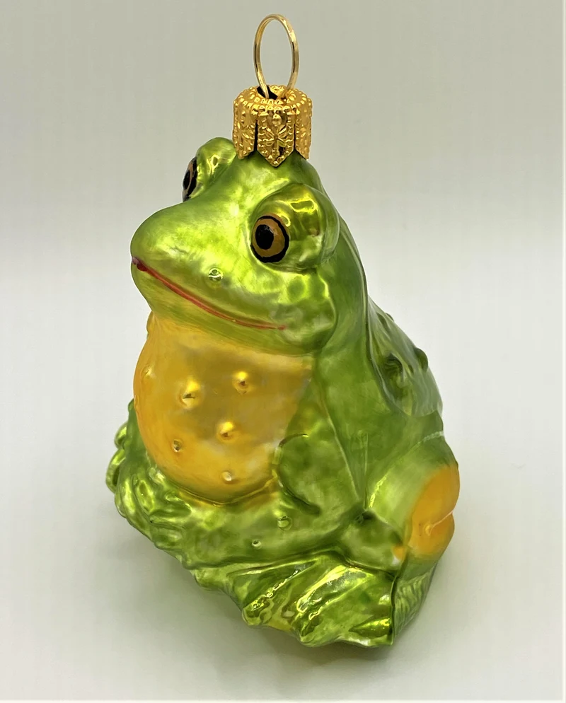 Fröhlicher hellgrüner Frosch
