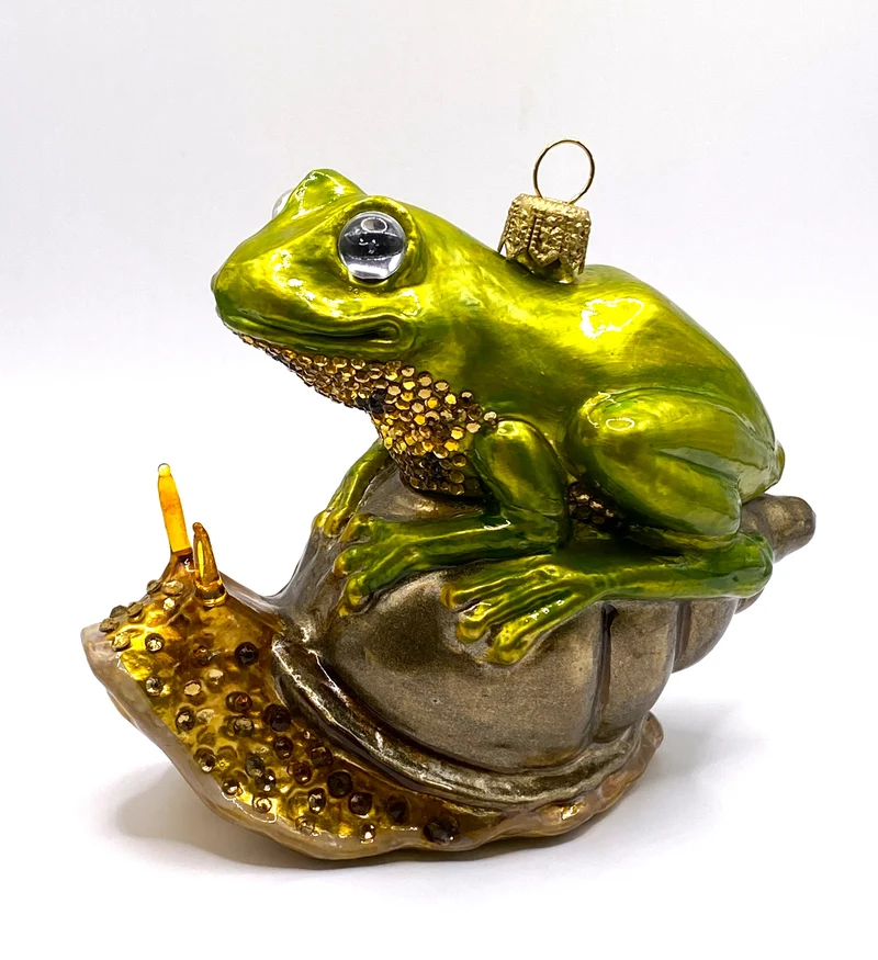 Frosch sitzt auf der Schnecke, AtlasArt