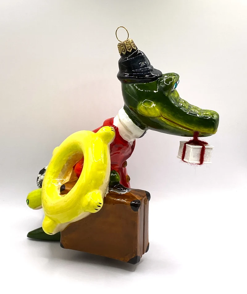 Krokodil Gema rennt auf den Zug, AtlasArt