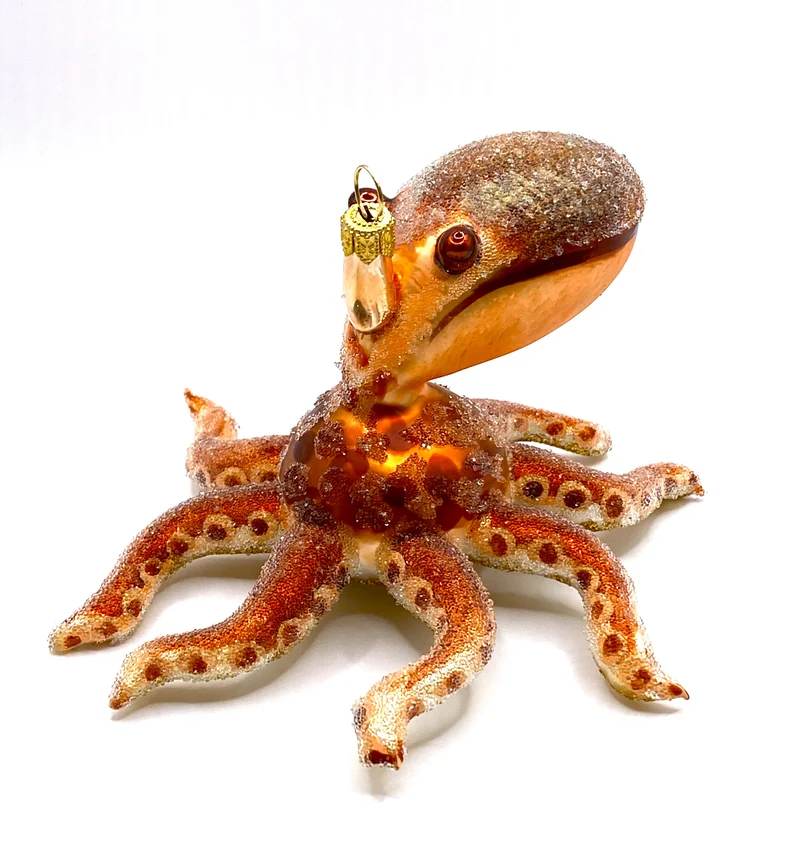 Grosser brauner getupfter Tintenfisch