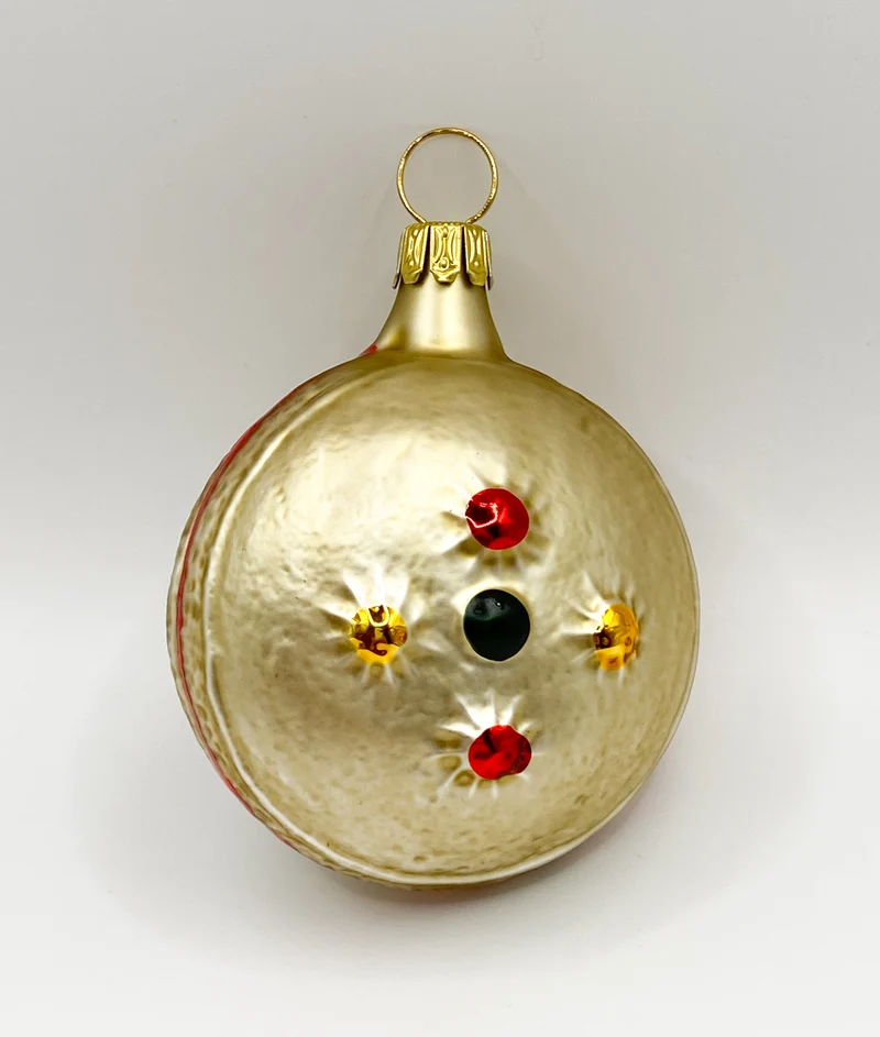 Medaillon-Kugel mit Christbaum und Sternchen