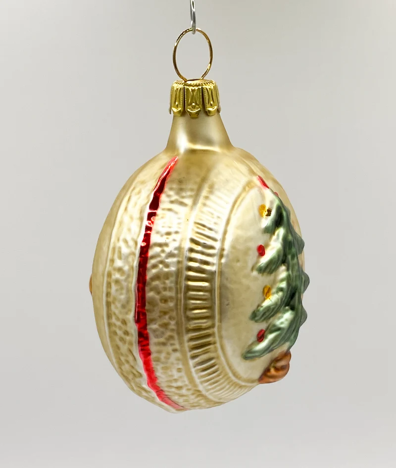 Medaillon-Kugel mit Christbaum und Sternchen