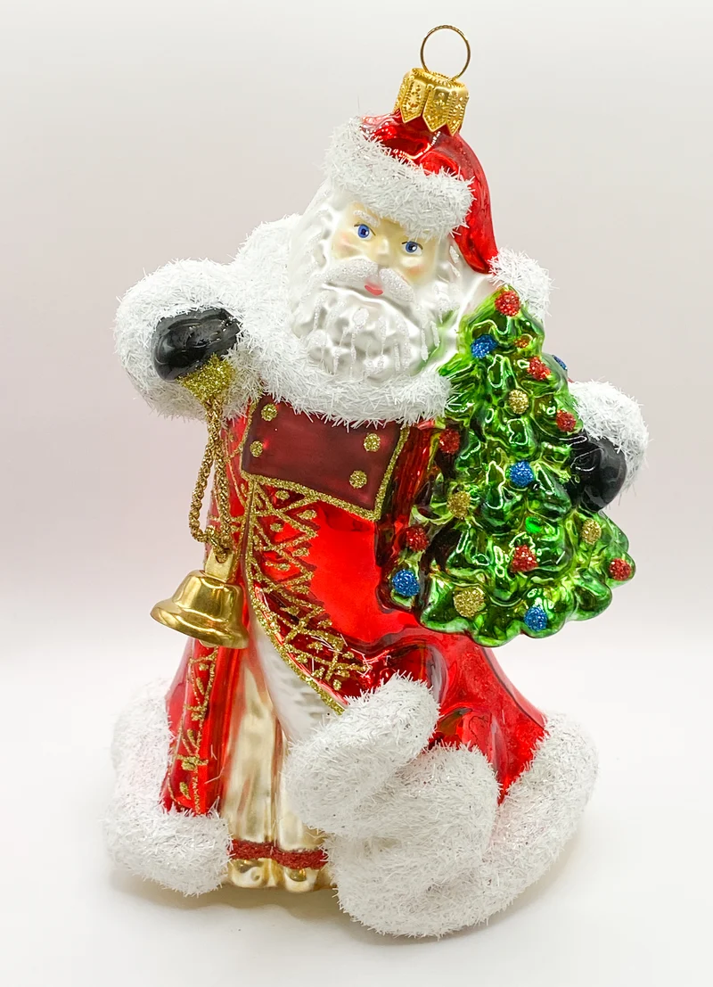 Der Weihnachtsmann bimmelt mit dem Glöckchen