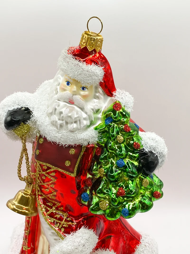 Der Weihnachtsmann bimmelt mit dem Glöckchen