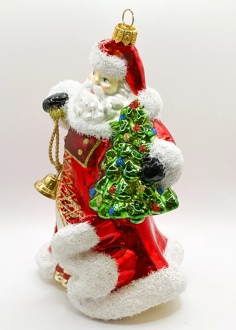 Der Weihnachtsmann bimmelt mit dem Glöckchen
