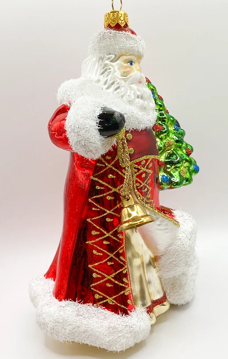 Der Weihnachtsmann bimmelt mit dem Glöckchen
