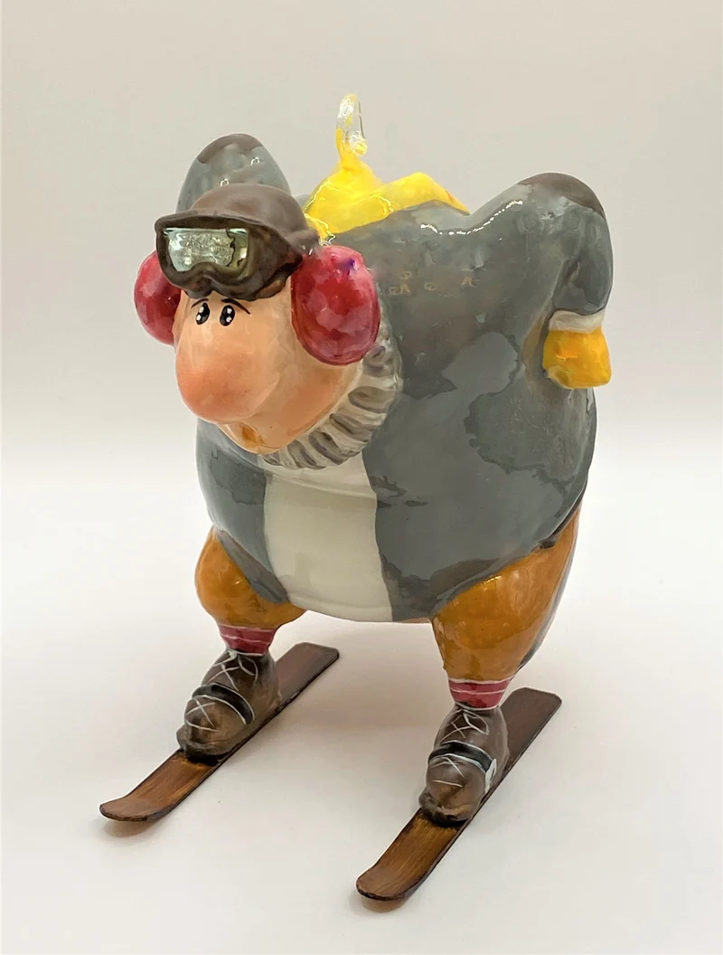 Rasender Skifahrer, Karikatur, MOSTOWSKI KOMOZJA