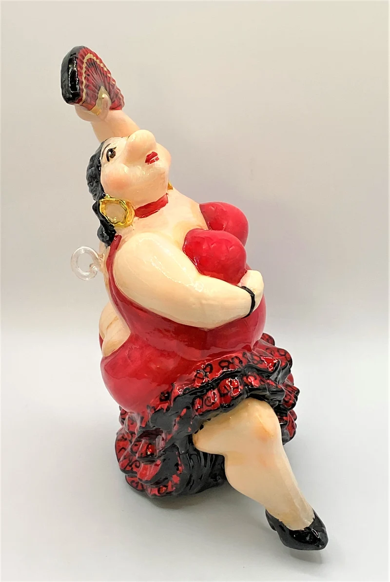 Dralle Flamenco-Tänzerin, Karikatur, MOSTOWSKI KOMOZJA