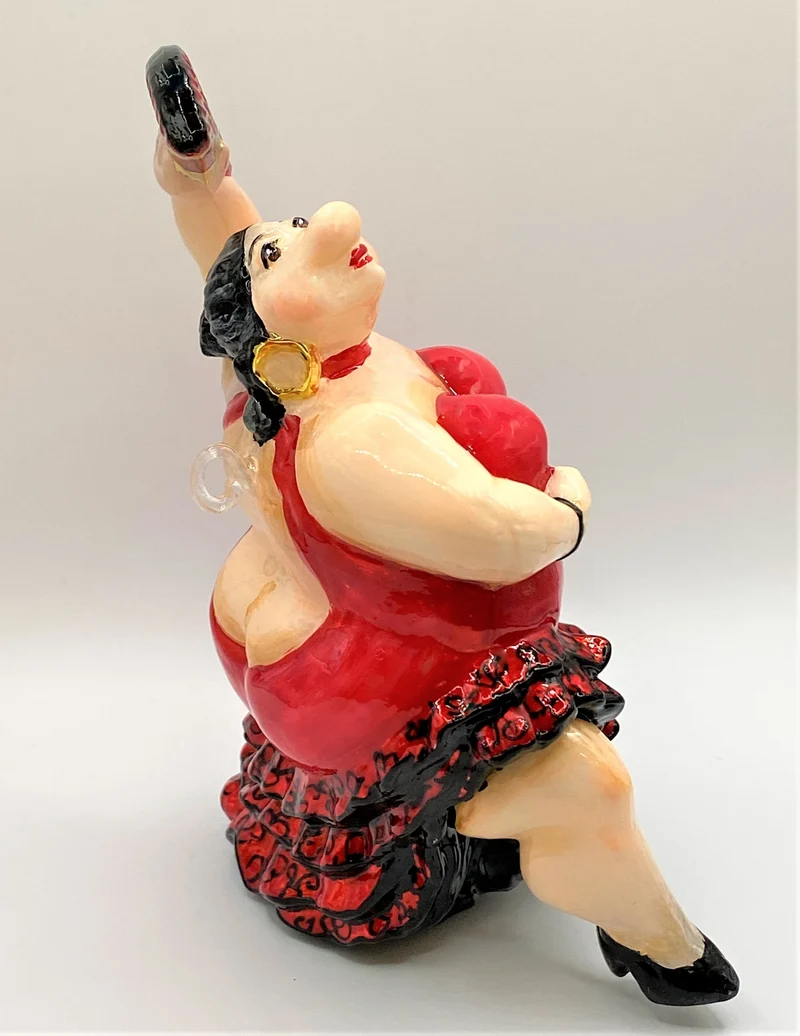Dralle Flamenco-Tänzerin, Karikatur, MOSTOWSKI KOMOZJA