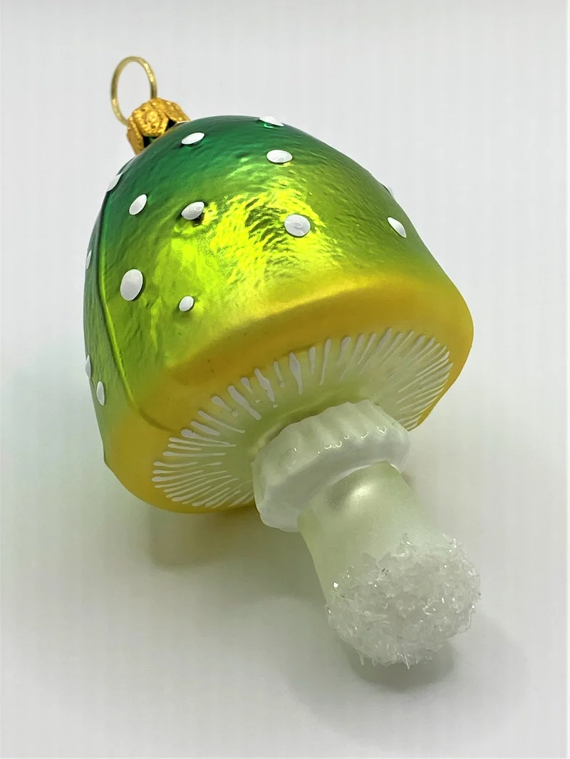 Grün gelber getupfter Pilz