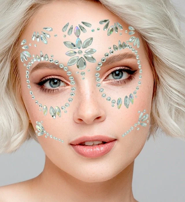 Gesichtsdekoration Day Of The Dead Diamant