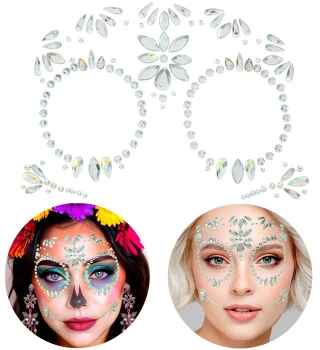 Gesichtsdekoration Day Of The Dead Diamant