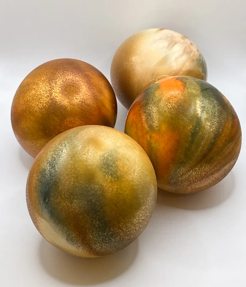 Kugel creme-orange-braun marmoriert