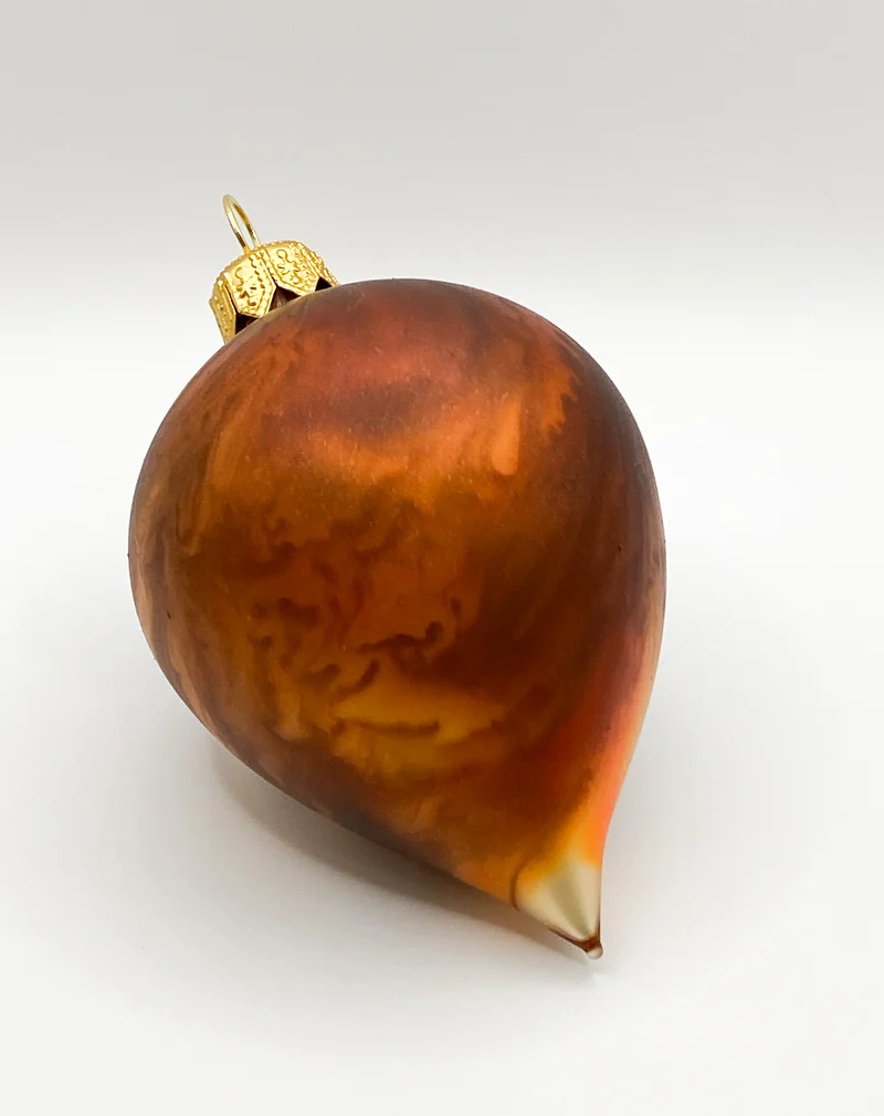 Zapfen creme-orange-braun marmoriert