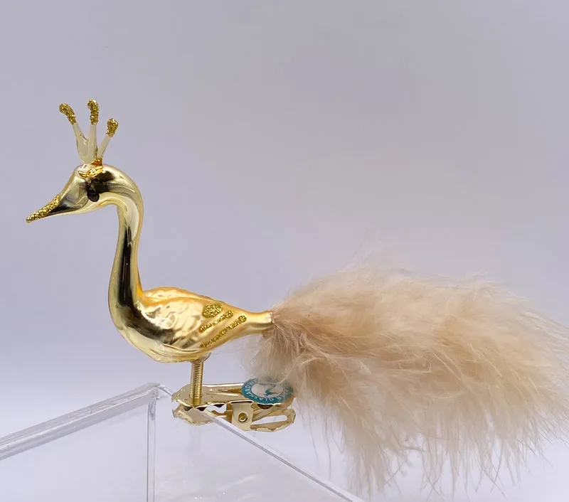 Stilisierter goldener Pfau