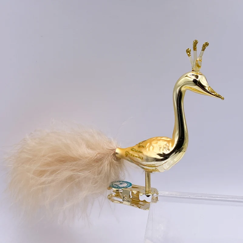 Stilisierter goldener Pfau