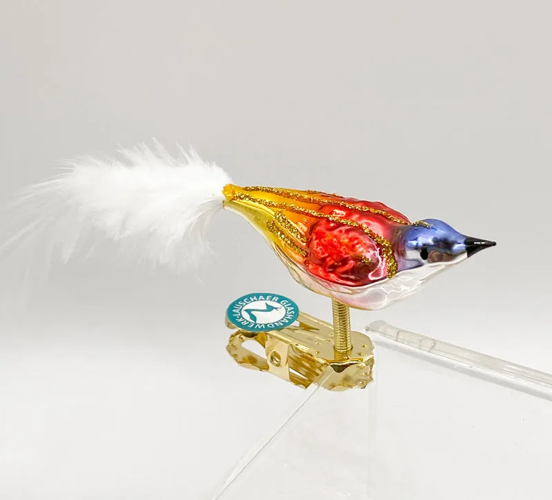Weihnachtsvögeli blau rot gold