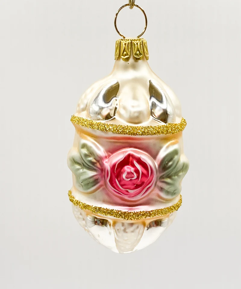 Historische Eiform mit Rosen-Dekor