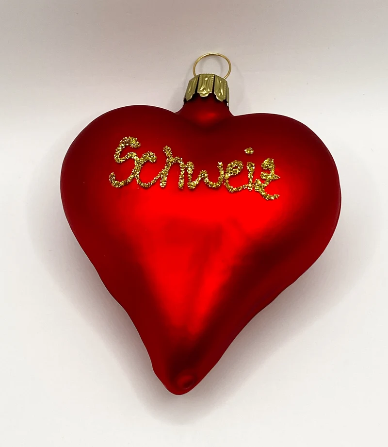Rotes Herz mit Aufschrift " Schweiz "