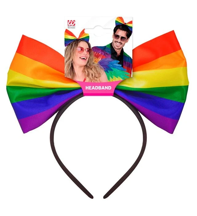 Regenbogen-Haarband mit Schleife