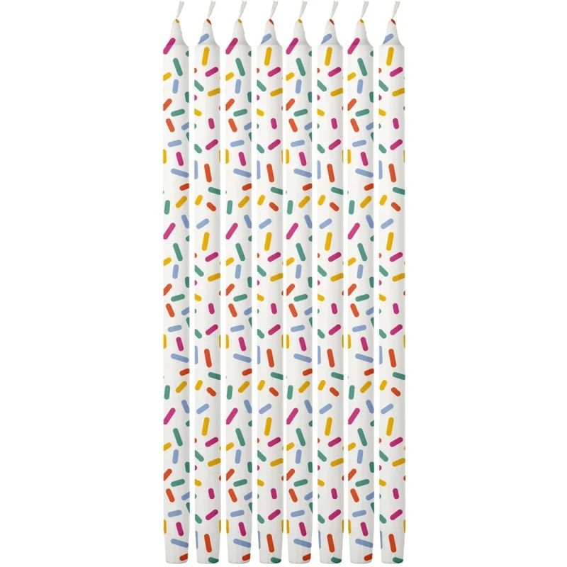 Bunte Kerzen Konfetti 8Stück