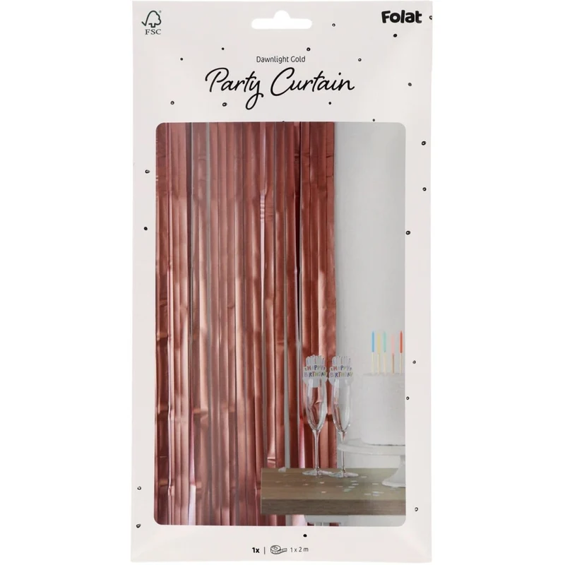 Rose Gold Türvorhang Matte 2m