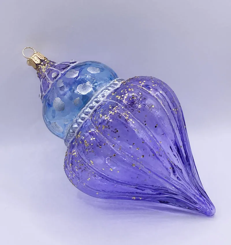 Purple transparenter Tropfen mit Golddekor, GlitterLab