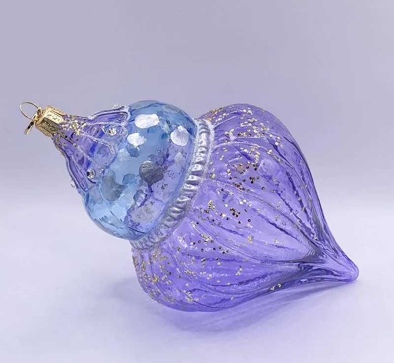 Purple transparenter Tropfen mit Golddekor, GlitterLab
