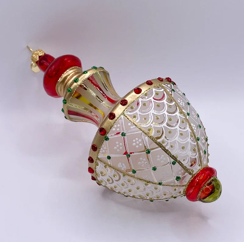 Laternenform transparent mit aufwändigem Dekor, GlitterLab