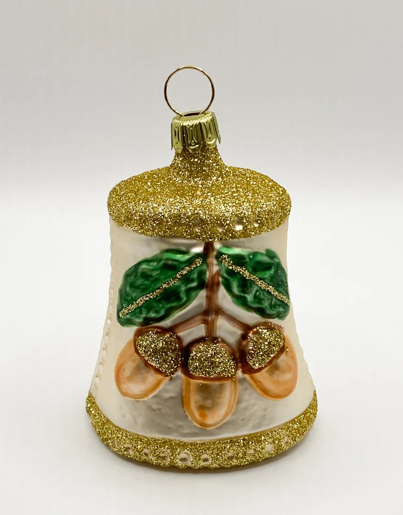 Weihnachts-Glöckchen mit Eichelzweig
