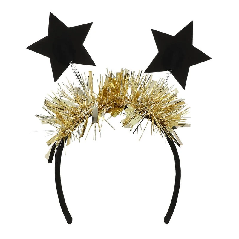 Frohes neues Jahr Haarband Gold Sterne
