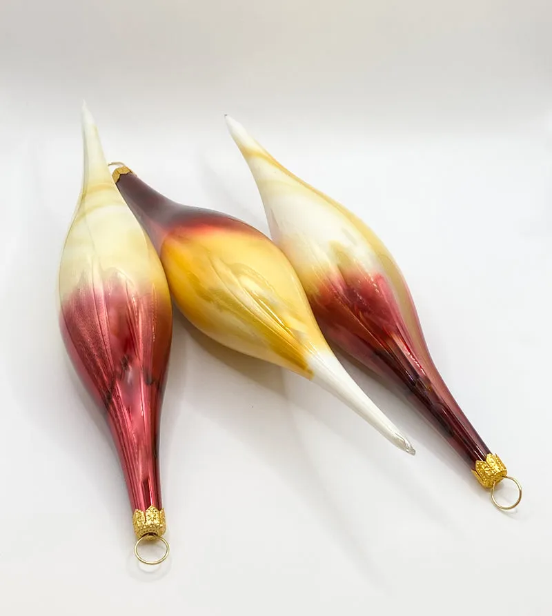 Olive creme-magenta marmoriert