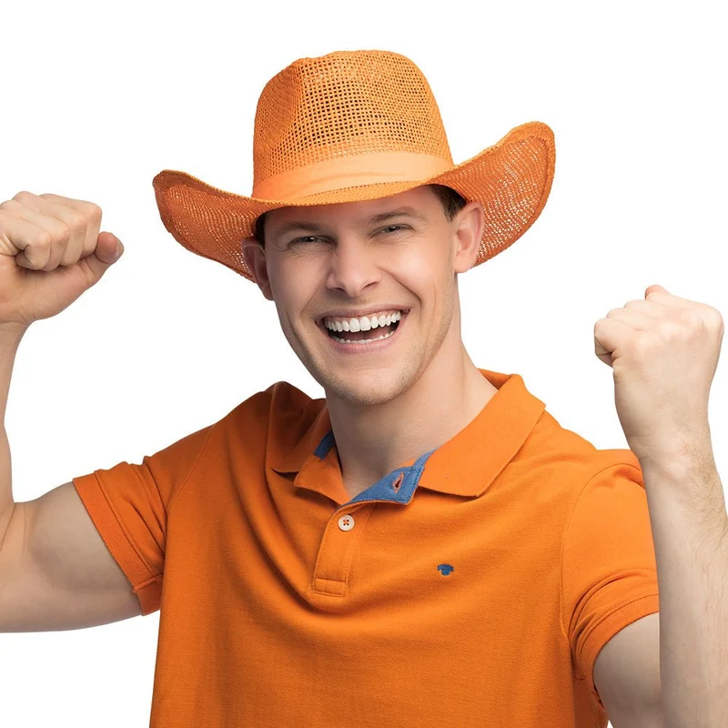 Cowboy Strohhut Orange