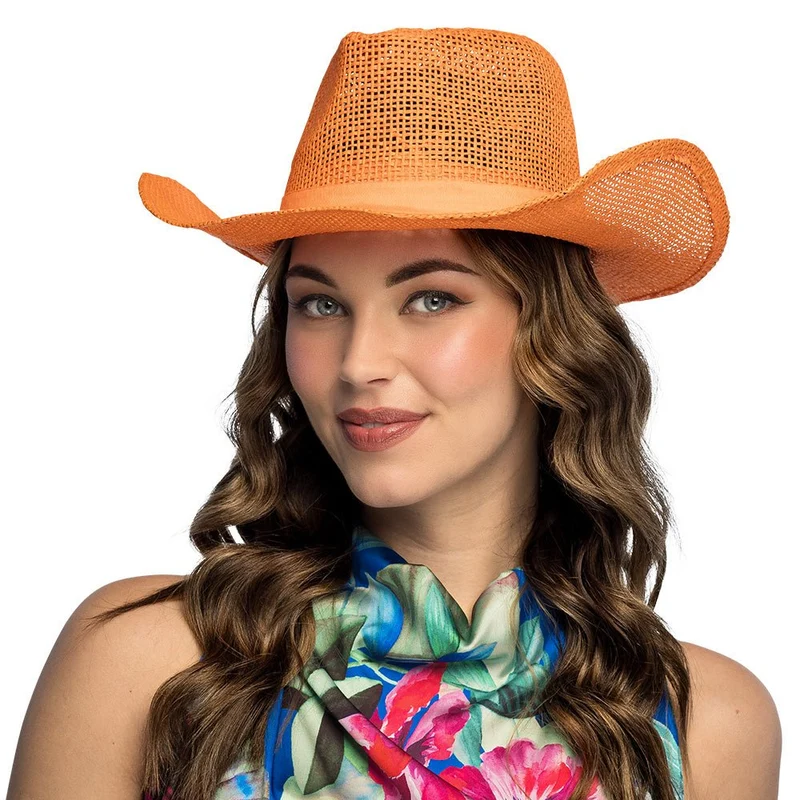 Cowboy Strohhut Orange