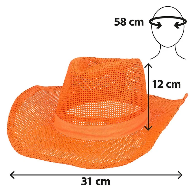 Cowboy Strohhut Orange